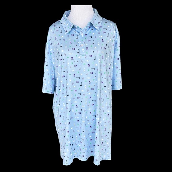 Golf Polo Moisture Wicking Shirt NEW Mens XXL Golfer Athleisure bloke core guys - Picture 2 of 7